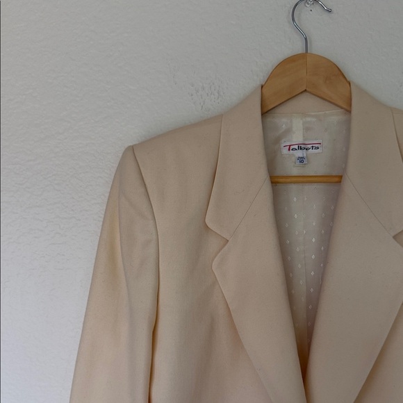 Talbots wool pant set blazer and trousers Cream Women's Jumpsuit - Picture 13 of 13